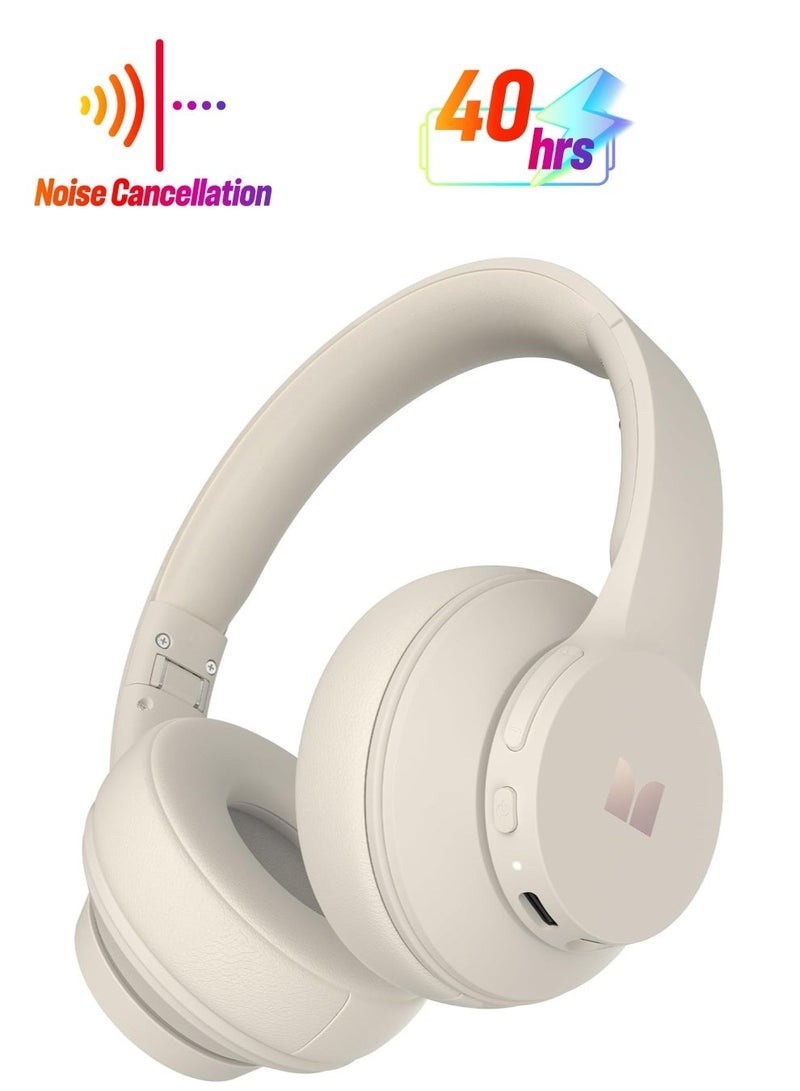 Monster Mission 100 Bluetooth Headphones, Over Ear Headphones with Immersive Bass, Crystal Clear Call, 40H Playtime, Bluetooth 5.4, Comfortable Fit Wireless Headset for Travel Work - Image 2